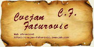 Cvejan Faturović vizit kartica